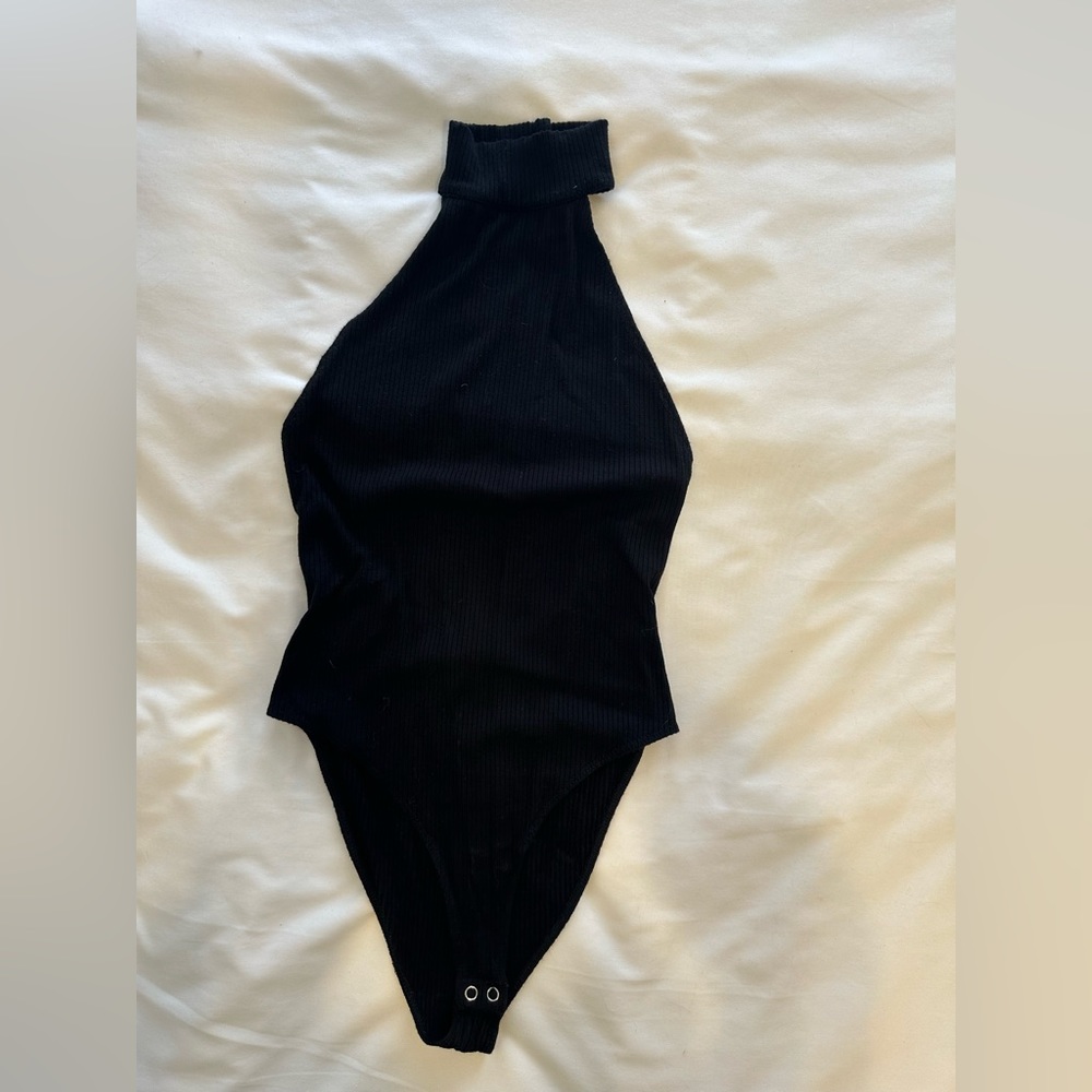 Black - Halter Top Bodysuit